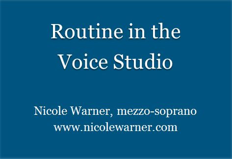 Routine in the Voice Studio blue